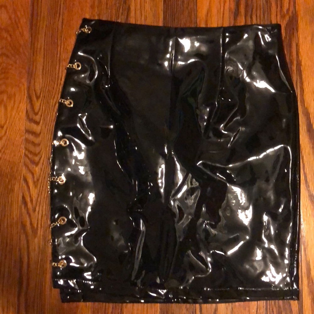 Black chain skirt